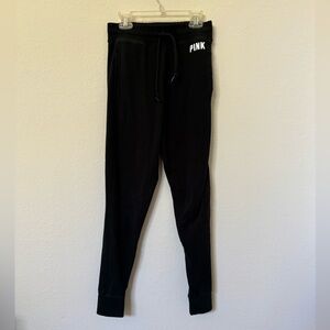 VS PINK Black High Waisted Cotton Joggers